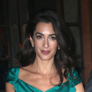 George et Amal Clooney sortent pour la soirée à New York, le 1er octobre 2019. 