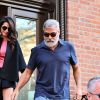 George Clooney et sa femme Amal Alamuddin Clooney sont à New York pour fêter leur 5ème anniversaire de mariage, le 27 septembre 2019 