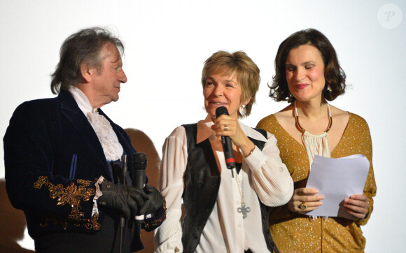Mario Luraschi, Armelle et Véronique Jannot - Hommage au cascadeur équestre Mario Luraschi lors du 8e Festival 2 Valenciennes. Le 23 mars 2018. © Veeren / Bestimage