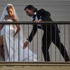 Séance photo - Mariage de Sylvie Meis et Niclas Castello à la Villa Cora à Florence, Italie. Le 19 septembre 2020.