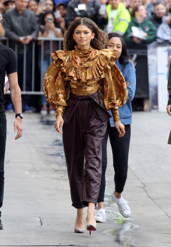 Zendaya - Les célébrités arrivent à l'émission Jimmy Kimmel Live! pour faire la promotion du film Spider-Man: Far from Home à Hollywood, Los Angeles, le 9 mai 2019
