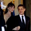 Nicolas Sarkozy et sa femme Carla Bruni-Sarkozy - Dîner d'Etat en l'honneur du président de Jacob Zuma, président de la République d'Afrique du Sud.