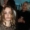 Lily-Rose Depp à la sortie du club Annabels après la soirée "The British Vogue And Tiffany & Co. Fashion And Film Party" à Londres. Le 2 février 2020 