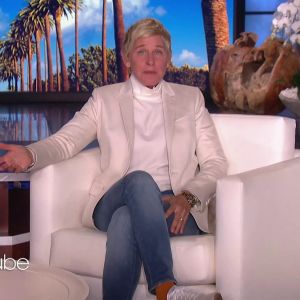 Ellen DeGeneres lors du lancement de la 18e saison de son émission