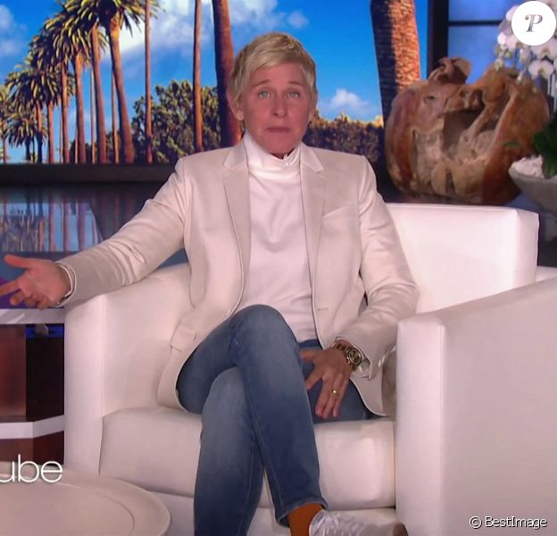 Ellen DeGeneres lors du lancement de la 18e saison de son émission