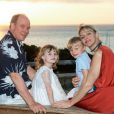 Le prince Albert de Monaco, son épouse Charlene et leurs deux enfants Jacques et Gabriella (5 ans), été 2020.
