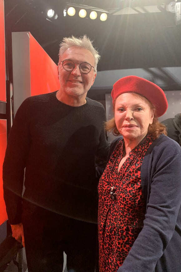 Exclusif - La chanteuse Régine et Laurent Ruquier lors de l'enregistrement de l'émission de radio "Les Grosses Têtes" sur RTL à Paris. Le 22 janvier 2020.