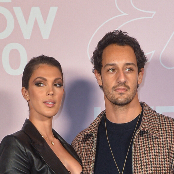 Iris Mittenaere et Diego El Glaoui - Photocall du défilé Etam Live Show 2020 à Paris le 29 septembre 2020. © Pool Agence Bestimage