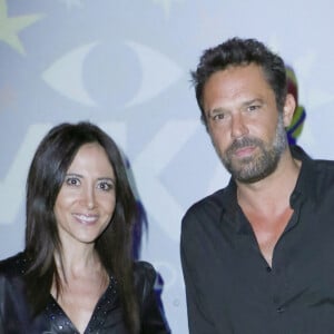 Fabienne Carat, Renaud Roussel - Lancement de la collection de mouchoirs "Lotus by MIKA" à l'Atelier des Lumières à Paris. Le 1er octobre 2020 © Christophe Aubert via Bestimage