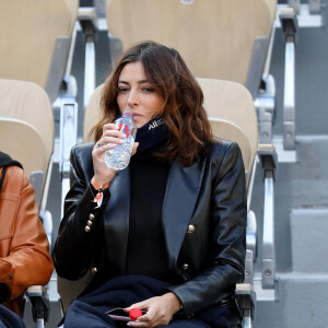 Rachel Legrain-Trapani et son compagnon Valentin Léonard dans les tribunes du tournoi de tennis des Internationaux de Roland Garros à Paris. Le 3 octobre 2020 © Dominique Jacovides / Bestimage