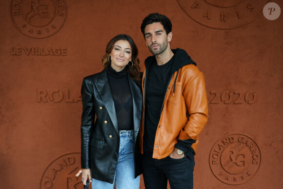 Rachel Legrain-Trapani et son compagnon Valentin Léonard à Roland Garros. Paris, le 3 octobre 2020.