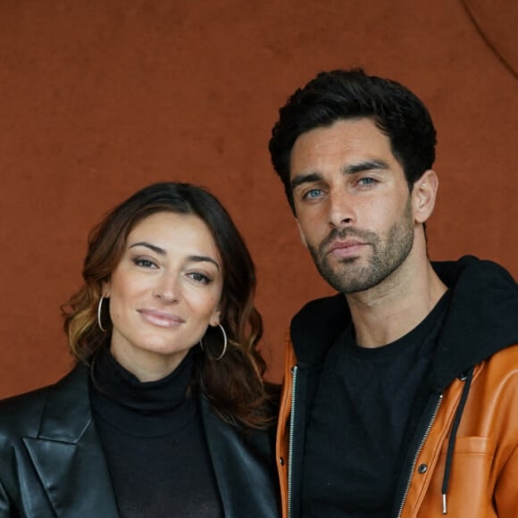 Rachel Legrain-Trapani et son compagnon Valentin Léonard à Roland Garros. Paris, le 3 octobre 2020.