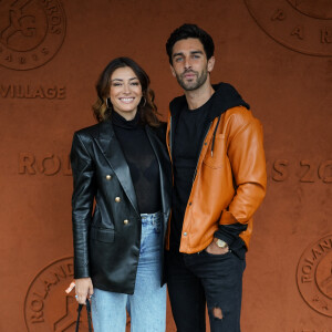 Rachel Legrain-Trapani et son compagnon Valentin Léonard à Roland Garros. Paris, le 3 octobre 2020.