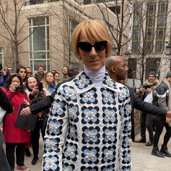 Celine Dion à la sortie de son hôtel à New York le 3 mars 2020 