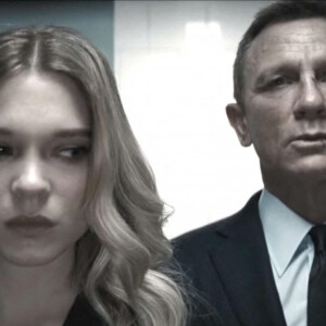 Le clip vidéo de la chanson No Time to Die avec Daniel Craig et Lea Seydoux à Los Angeles, le 1er octobre 2020