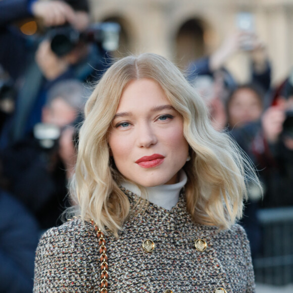 Léa Seydoux - Arrivées au défilé Louis Vuitton collection prêt-à-porter Automne/Hiver 2020-2021 lors de la Fashion Week à Paris le 3 mars 2020. © Christophe Clovis - Veeren Ramsamy / Bestimage