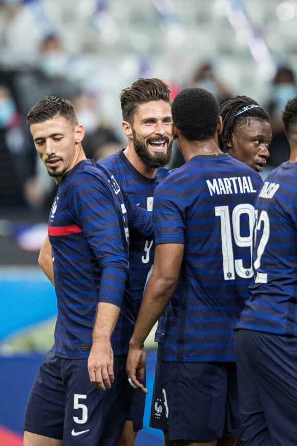 Olivier Giroud - Match de football amical France / Ukraine (7-1) au Stade de France le 7 octobre 2020. © Cyril Moreau / Bestimage