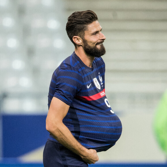 Olivier Giroud - Match de football amical France / Ukraine (7-1) au Stade de France le 7 octobre 2020. © Cyril Moreau / Bestimage