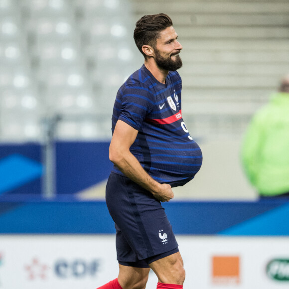 Olivier Giroud - Match de football amical France / Ukraine (7-1) au Stade de France le 7 octobre 2020. © Cyril Moreau / Bestimage