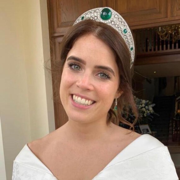 La princesse Eugenie le jour de son mariage avec Jack Brooksbank à Windsor, le 12 octobre 2018.