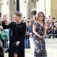 La princesse Eugenie d'York et sa mère Sarah Margaret Ferguson, duchesse d'York - Les invités arrivent au mariage d'Ellie Goulding et C.Jopling en la cathédrale d'York, le 31 août 2019