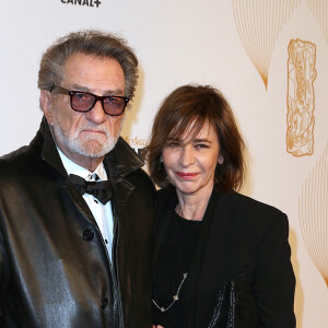 Eddy Mitchell et sa femme Muriel Bailleul - Photocall lors de la 43ème cérémonie des Cesar à la salle Pleyel à Paris, le 2 mars 2018. © Dominique Jacovides - Olivier Borde / Bestimage 