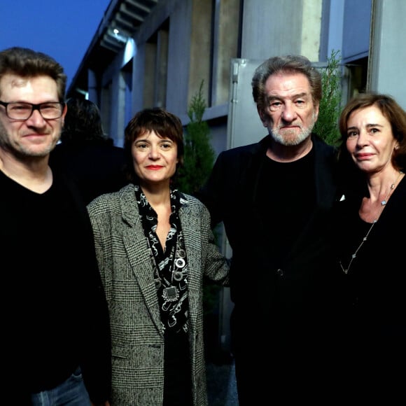 Eddy Mitchell avec son fils Eddy Jr Moine, avec leurs femmes respectives, Muriel et Sylvaine - Cérémonie d'ouverture du Festival Lumière au cours de laquelle Eddy Mitchell a reçu un hommage à Lyon. © Dominique Jacovides/Bestimage