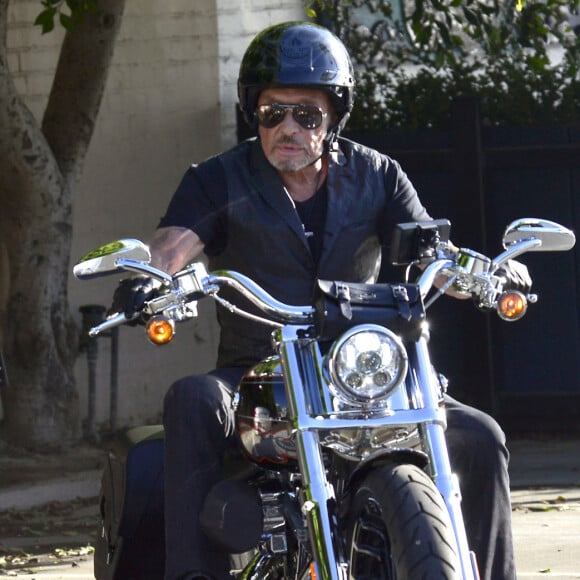 Johnny Hallyday à Los Angeles. Le 27 septembre 2014