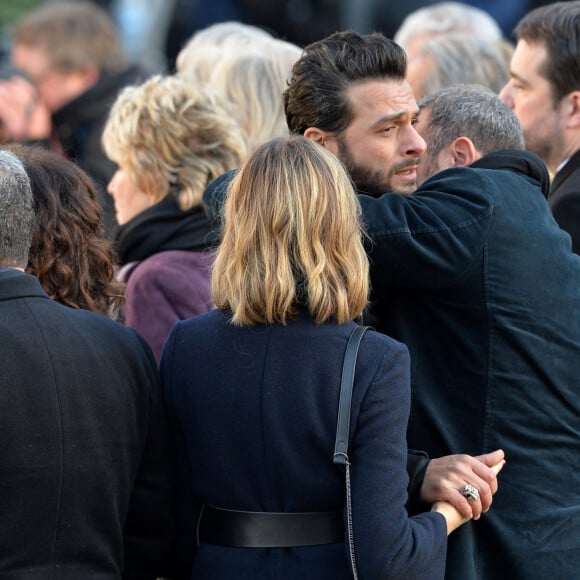 Maxim Nucci - Arrivées des personnalités en l'église de La Madeleine pour les obsèques de Johnny Hallyday à Paris le 8 decembre 2017. © Veeren/Bestimage