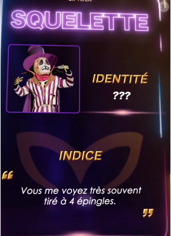 Le Squelette, émission "Mask Singer" du 17 octobre 2020.