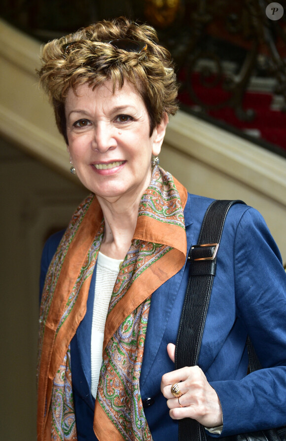 Catherine Laborde - Conférence de presse de l'opération "La flamme Marie Claire" à l'hôtel Le Marois à Paris. Le 15 juin 2015.