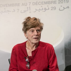 Robert Redford prend part à la conférence "Conversation with" lors de la 18ème édition du Festival international du film de Marrakech le 7 décembre 2019. © Romuald Meigneux / Bestimage 