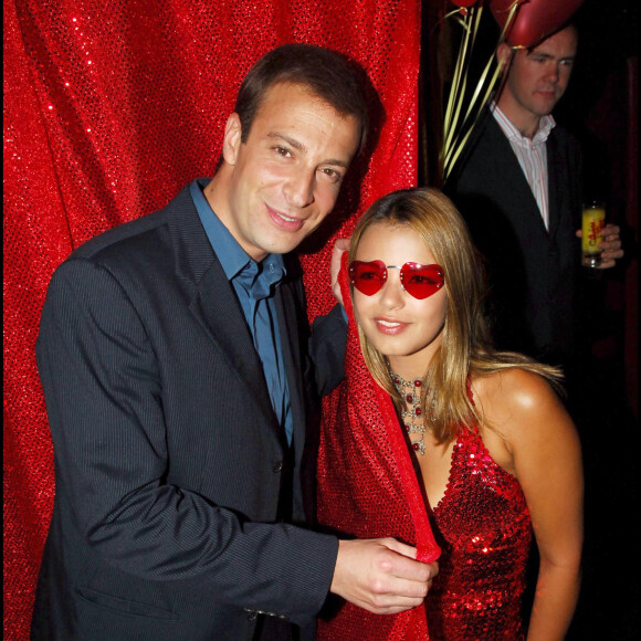 Sylvain Mirouf et Séverine Ferrer - Soirée d'anniversaire de Franck Couecou au Club de l'étoile à Paris.