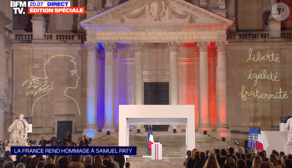 L'hommage national rendu à Samuel Paty à Paris le 21 octobre 2020.