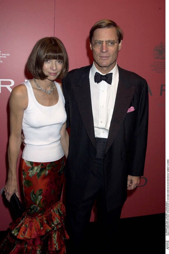 Anna Wintour et son mari Shelby Bryan à Londres en septembre 2002.