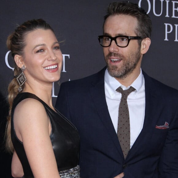Info - Blake Lively est enceinte de son troisième enfant - Blake Lively, son mari Ryan Reynolds lors de la première de 'A Quiet Place' au Loews Lincoln Square à New York. Le 2 avril 2018 