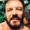 Samuel Le Bihan avec sa fille Angia, atteinte d'autisme.