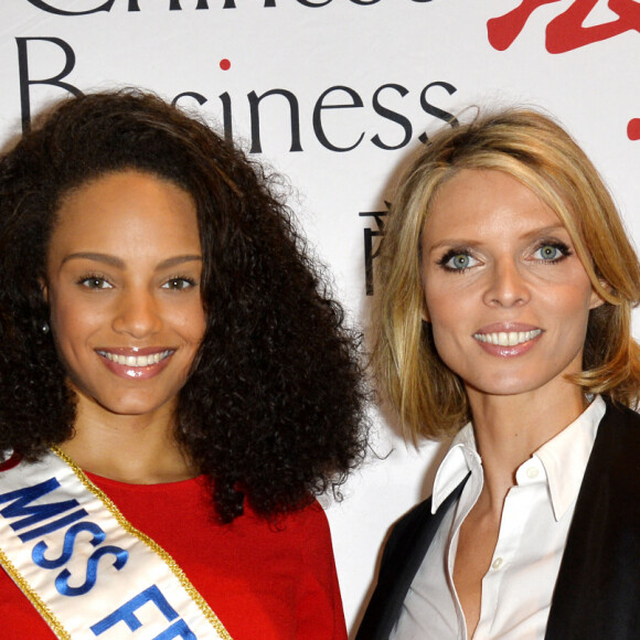 Alicia Aylies, miss France 2017 et Sylvie Tellier - Le Chinese Business Club célèbre la journée de la femme lors d'un déjeuner chez Potel & Chabot à Paris le 8 mars 2017. © Guirec Coadic / Bestimage