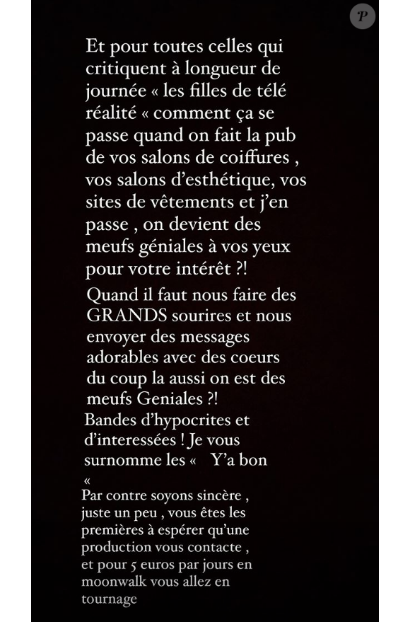 Anaïs Camizuli pousse un coup de gueule sur Instagram le 27 octobre 2020.