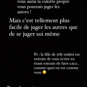 Anaïs Camizuli pousse un coup de gueule sur Instagram le 27 octobre 2020.