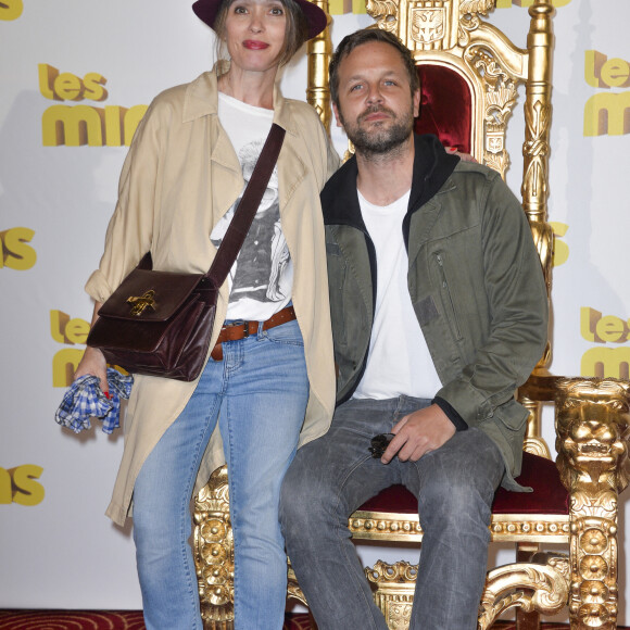 Anne Marivin enceinte et son compagnon Joachim Roncin - Avant première du film "Les Minions" au Grand Rex à Paris le 23 juin 2015. 