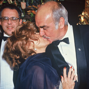 Sean Connery et sa femme Micheline Roquebrune - Archives. 1992