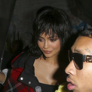 Kylie Jenner et son compagnon Tyga à la sortie du défilé Alexander Wang lors de la Fashion Week à New York, le 10 février 2017