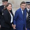 Philippe Douste-Blazy et sa femme Marie-Laure - Arrivées en l'église Saint-Sulpice pour les obsèques de l'ancien président de la République Jacques Chirac à Paris. Un service solennel sera présidé par le président de la République. © Dominique Jacovides / Bestimage