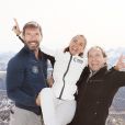 Exclusif - Philippe Candeloro, Delphine Zentout, et Franck Sémonin visitent le Pic du Midi à 3000 mètres d'altitude dans les Pyrénnées à l'occasion du "Festival Écran Jeunesse" de Lourdes, le 25 octobre 2020.