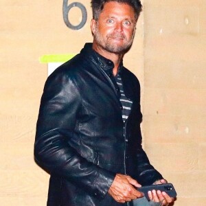 David Charvet est allé diner avec sa compagne O. Rykova au restaurant Nobu de Malibu à Los Angeles pendant l'épidémie de coronavirus (Covid-19), le 8 octobre 2020 