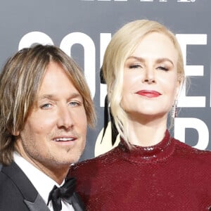 Keith Urban et sa femme Nicole Kidman - Photocall de la 76e cérémonie annuelle des Golden Globe Awards au Beverly Hilton Hotel à Los Angeles, le 6 janvier 2019.