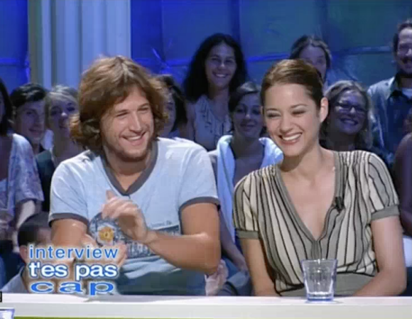 Guillaume Canet et Marion Cotillard dans "Tout le monde en parle", le 13 septembre 2003.