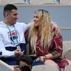 Exclusif - Marion Bartoli et son mari le joueur de football belge Yahya Boumediene s'embrassent dans les tribunes des Internationaux de France de Tennis de Roland Garros à Paris. Le 22 mai 2019