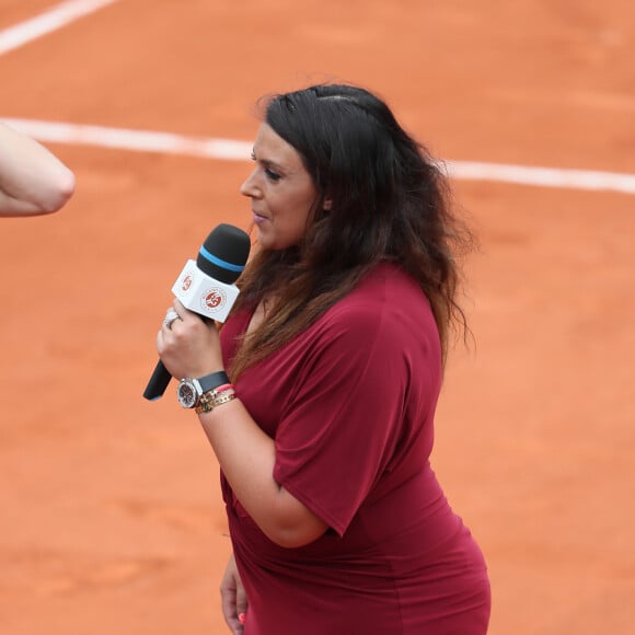 Marion Bartoli lors des internationaux de tennis de Roland Garros le 28 mai 2018. © Dominique Jacovides - Cyril Moreau / Bestimage